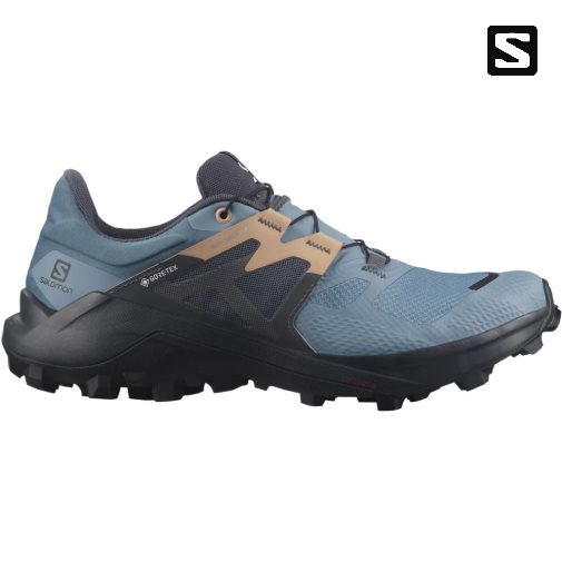 Tenis Para Trail Running Salomon Wildcross 2 GTX Mujer Azules Negros | MX ZVSR504